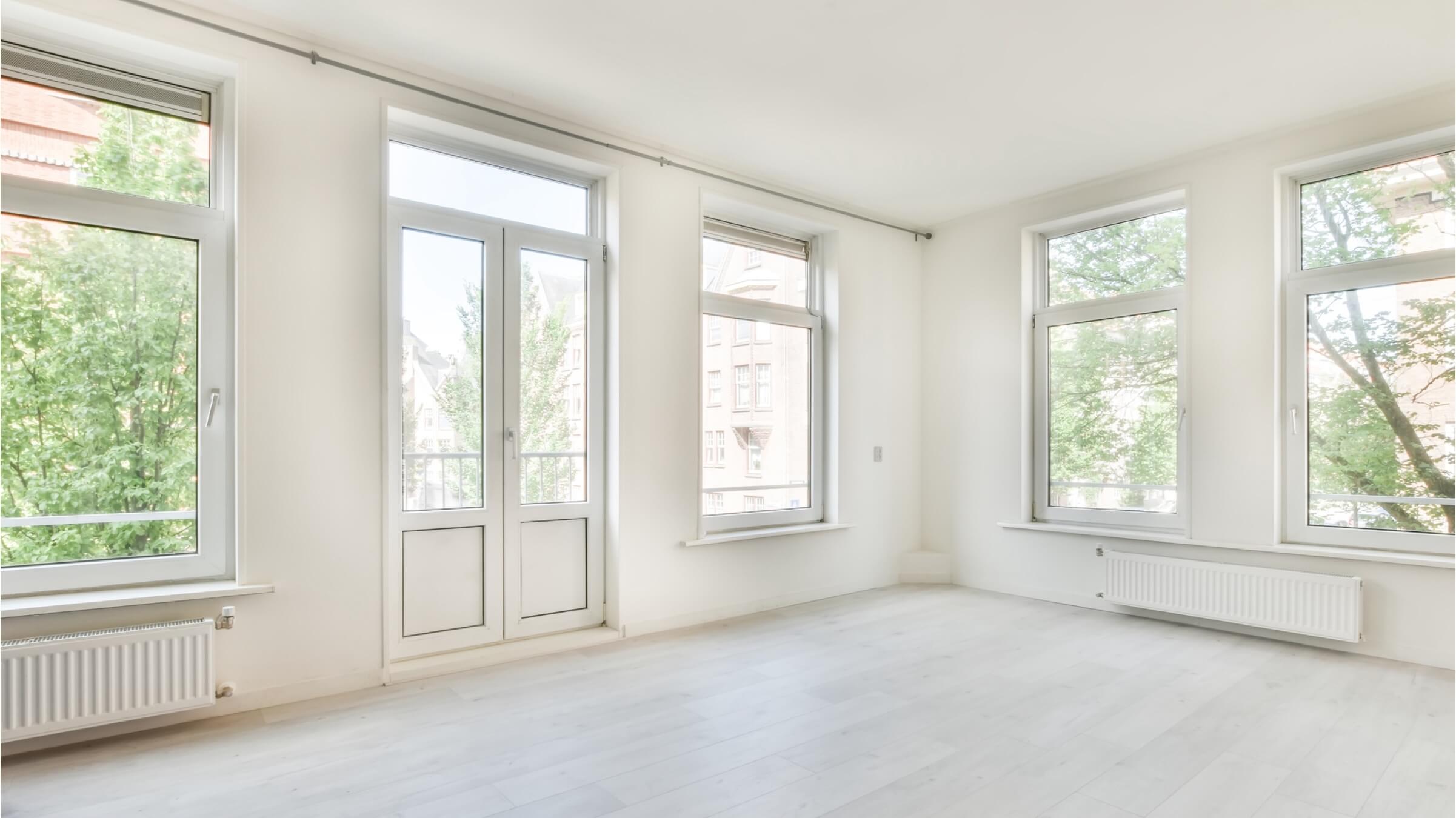 empty white room with windows header