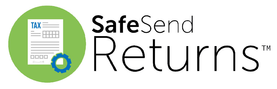 SafeSend Returns logo – secure electronic tax return delivery and e-signing service offered by HeimLantz CPAs and Advisors